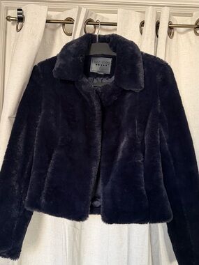 Blank NYC Black Faux Fur Teddy Jacket